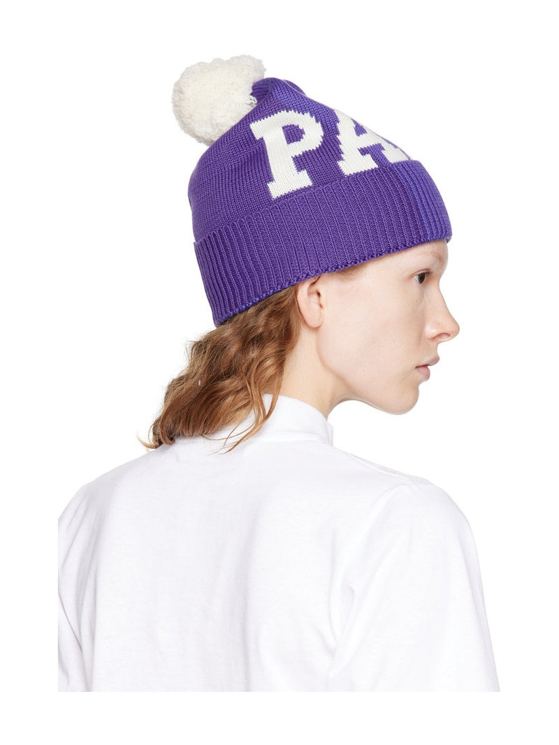 Purple Pom-Pon Beanie 3