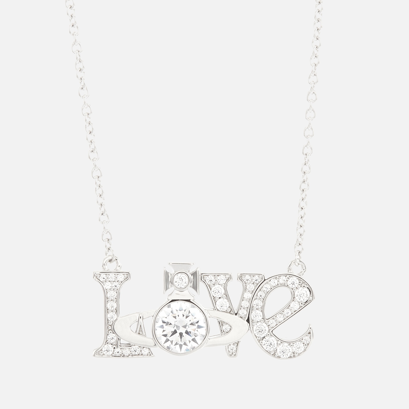 Vivienne Westwood Love Silver Tone Pendant Necklace - 1