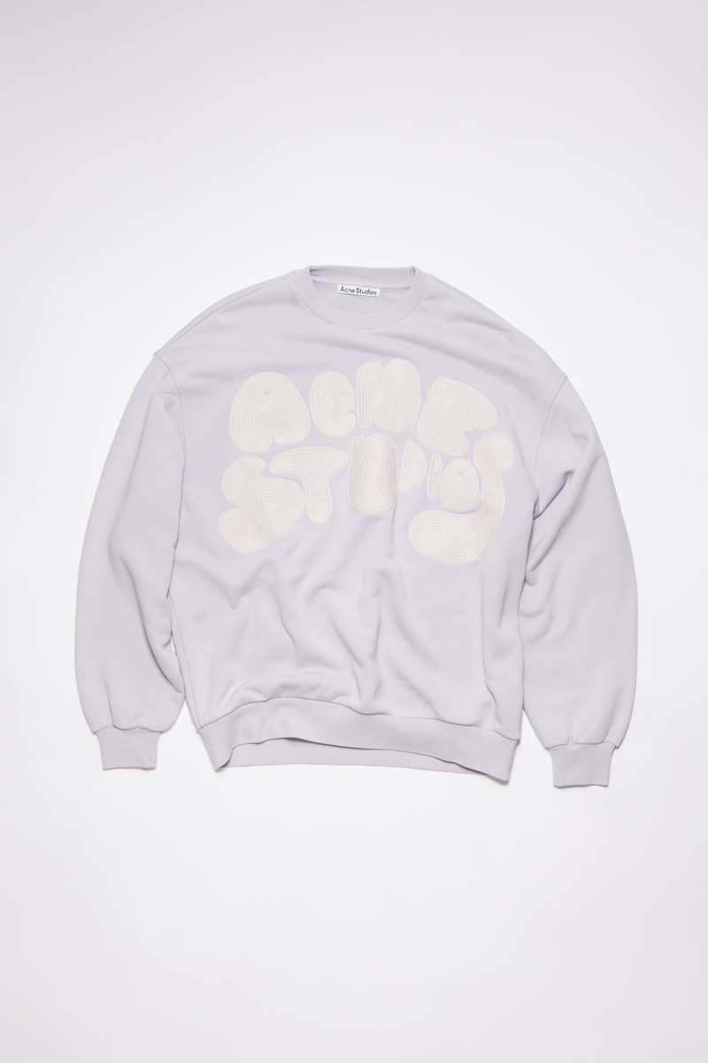 Crew neck bubble logo sweater - Pale lilac 6