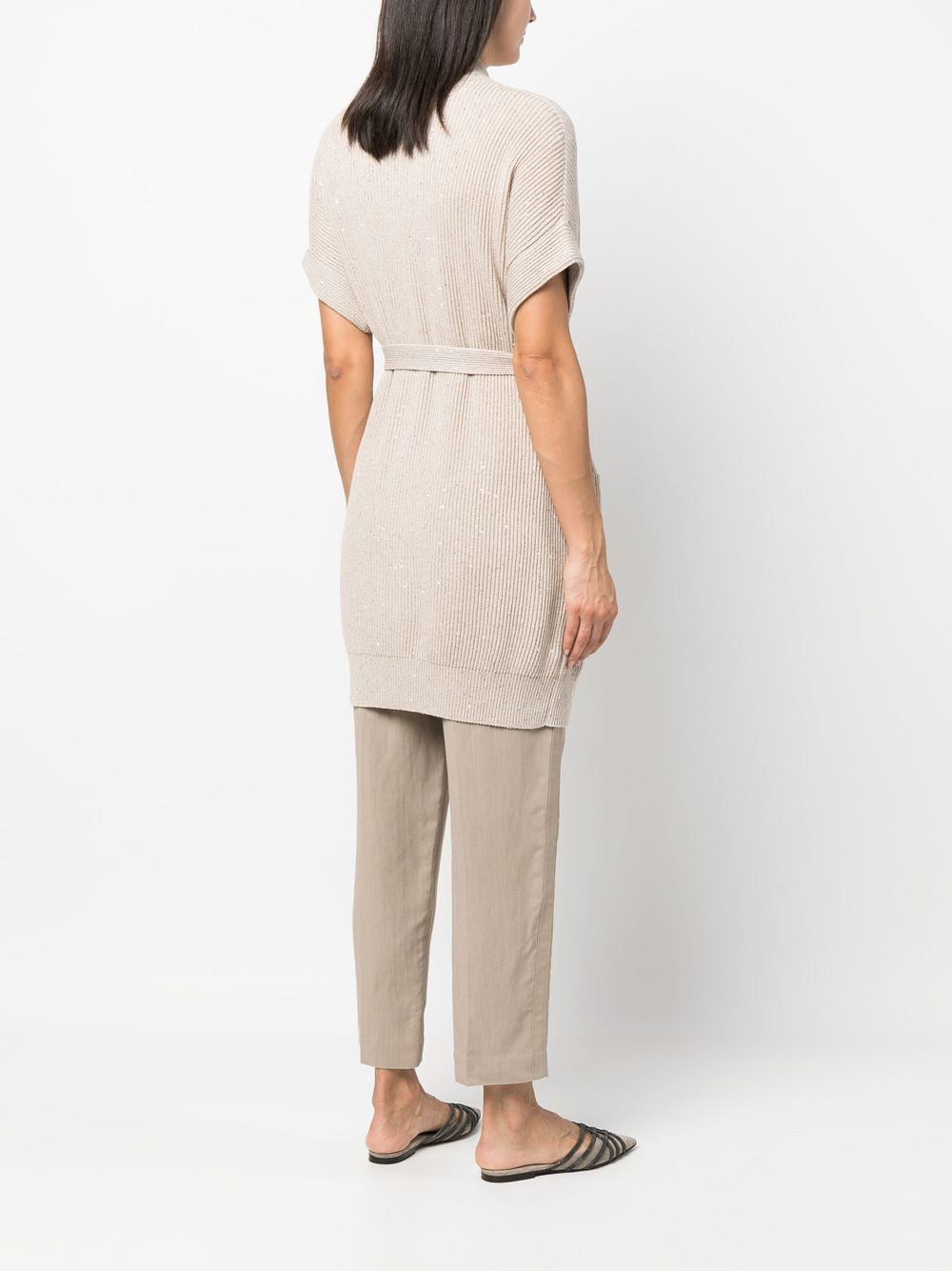 chunky-knit sleeveless cardigan - 4