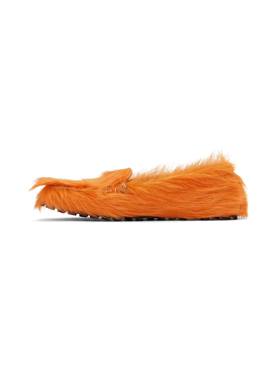 Orange Calf-Hair Moc Loafers - 3