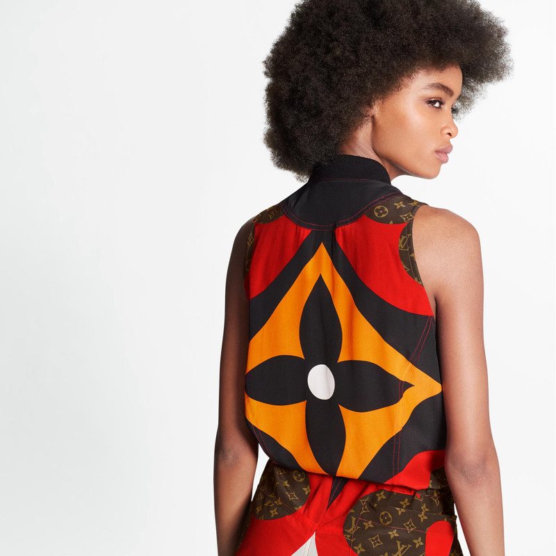 Game On Macro Monogram Flower Statement Short Jumpsuit  4