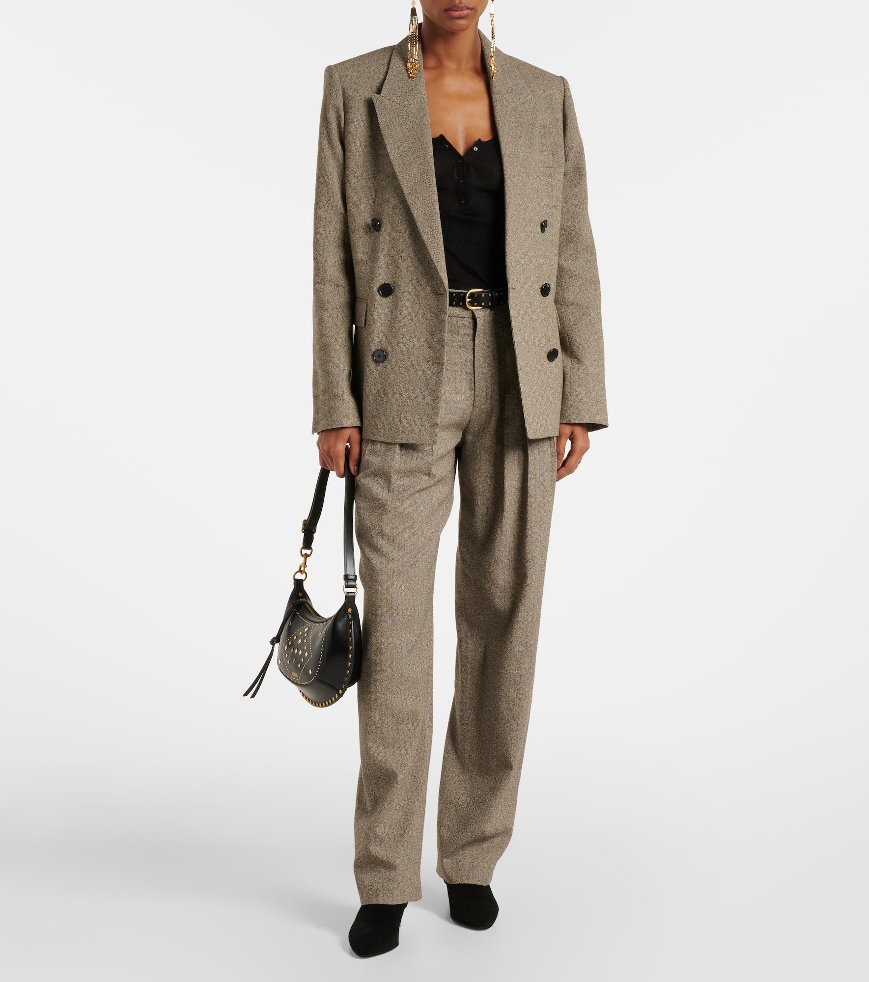 Iwena cotton-blend tapered pants - 2