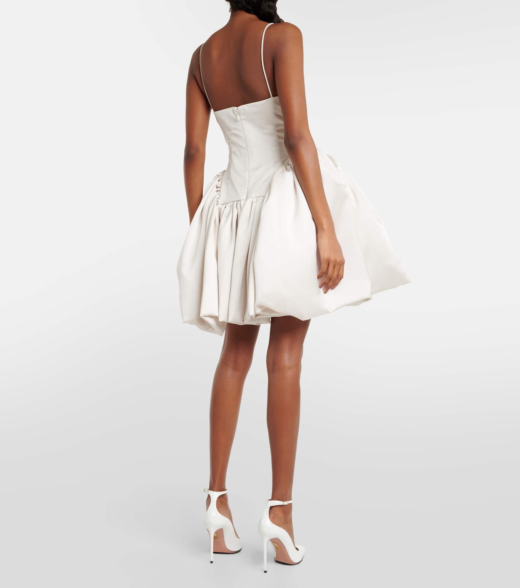 Bridal Estelle satin twill minidress - 3