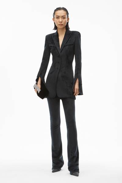 Alexander Wang PEAK LAPEL BLAZER IN STRETCH VELOUR outlook