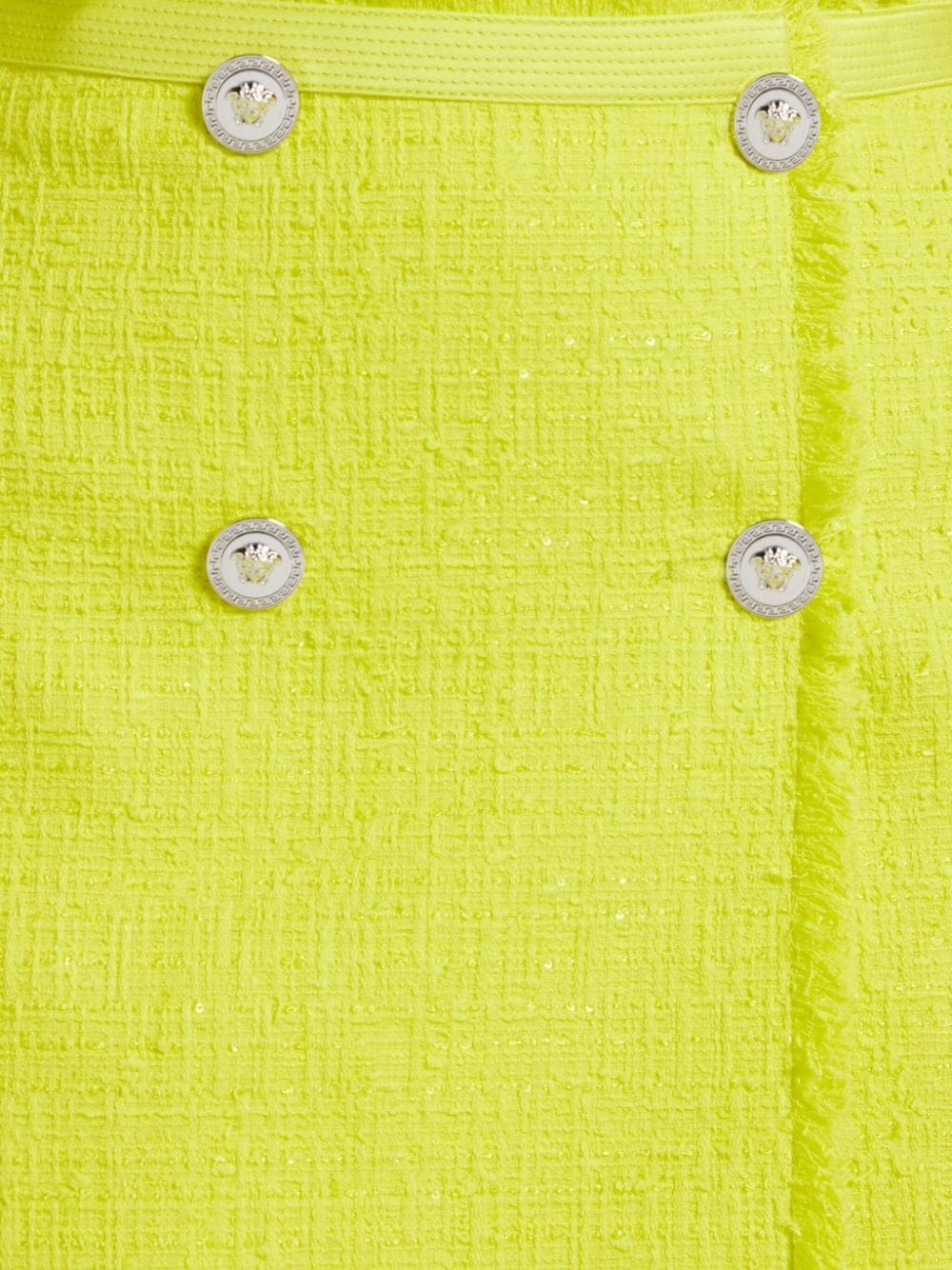 Medusa-button tweed miniskirt - 5