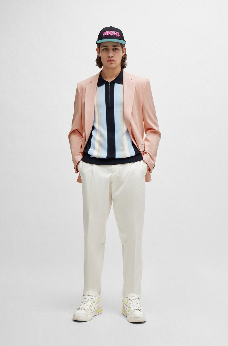 HUGO FORMAL TROUSERS IN PERFORMANCE-STRETCH COTTON outlook