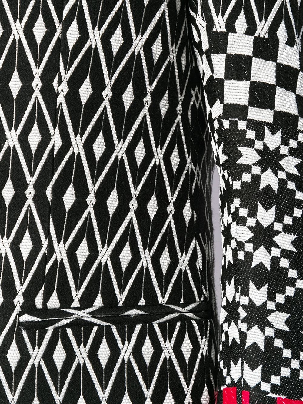 pattern mix blazer - 5