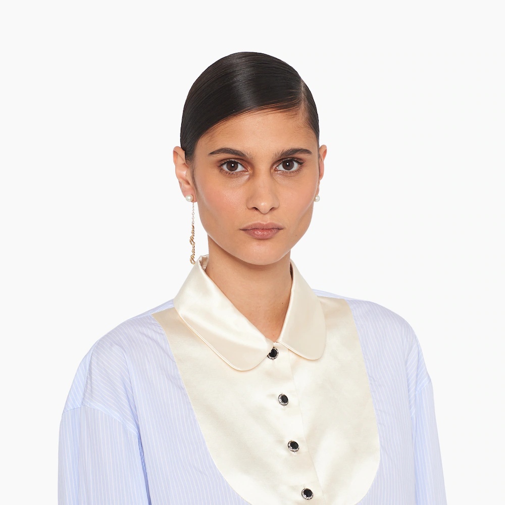 Pearl earrings with pendant - 4