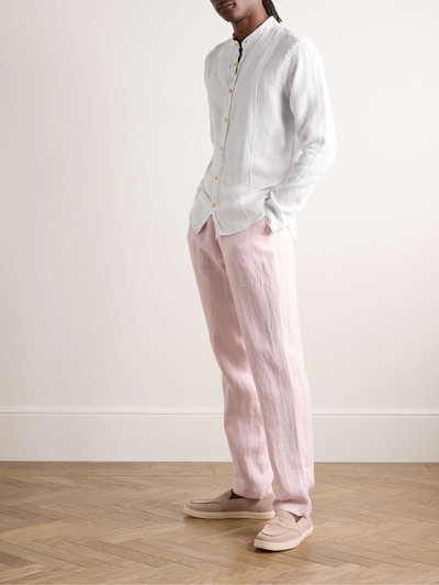 Oliver Spencer Ashcroft Grandad-Collar Linen Shirt outlook