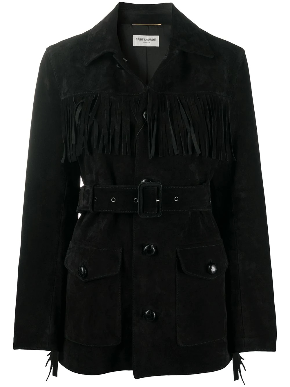 fringe suede jacket - 1