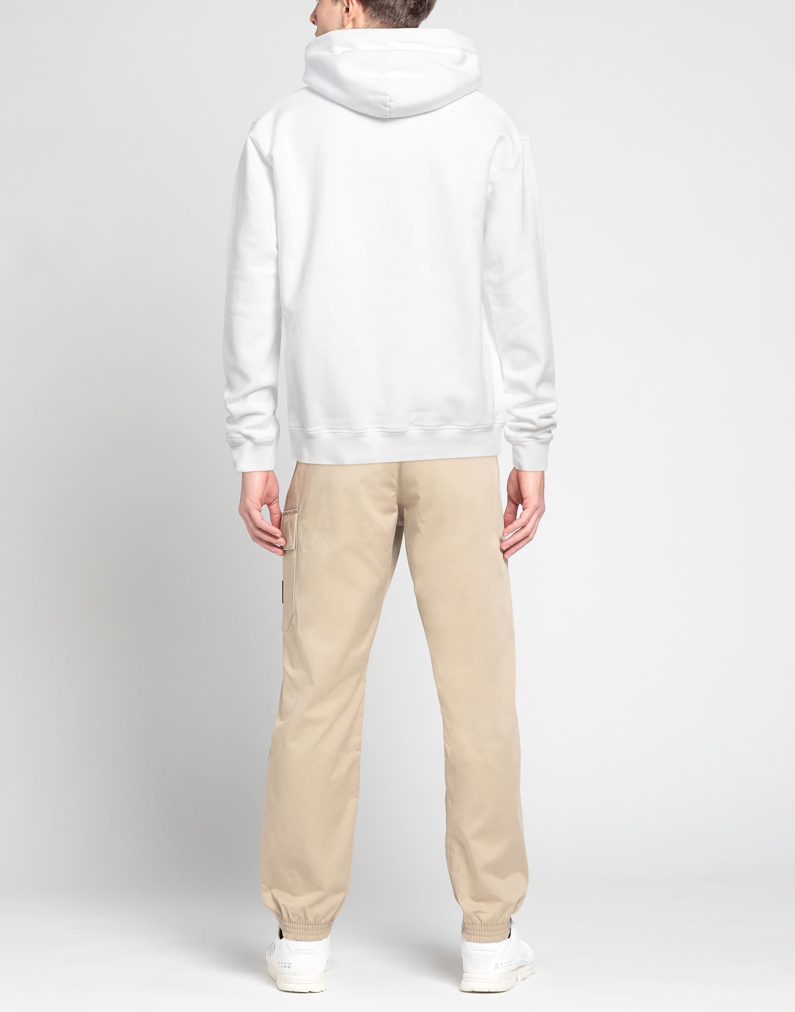 White Men's Hooded Sweatshirt - 3
