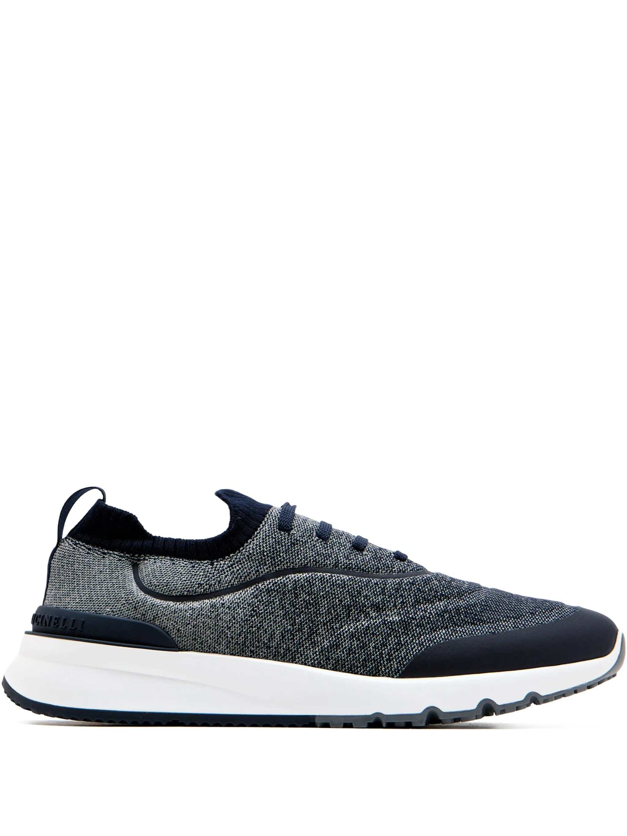 Brunello Cucinelli Knitted Lace-up Sneakers - 1