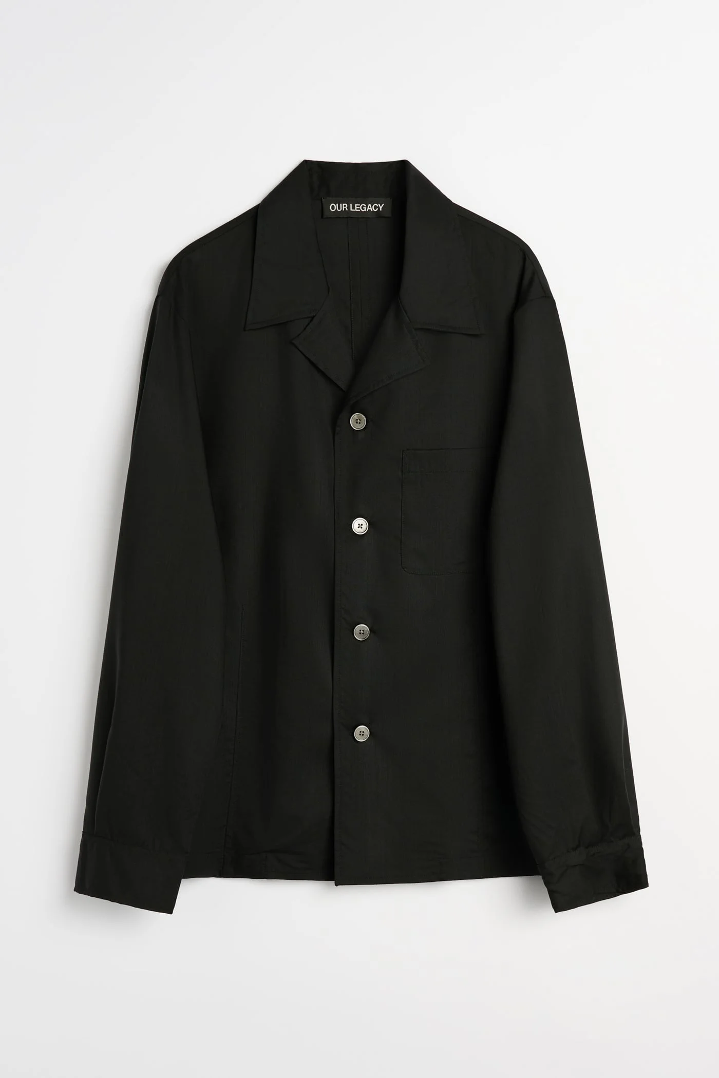 Private Shirt Void Black Veil Wool - 1