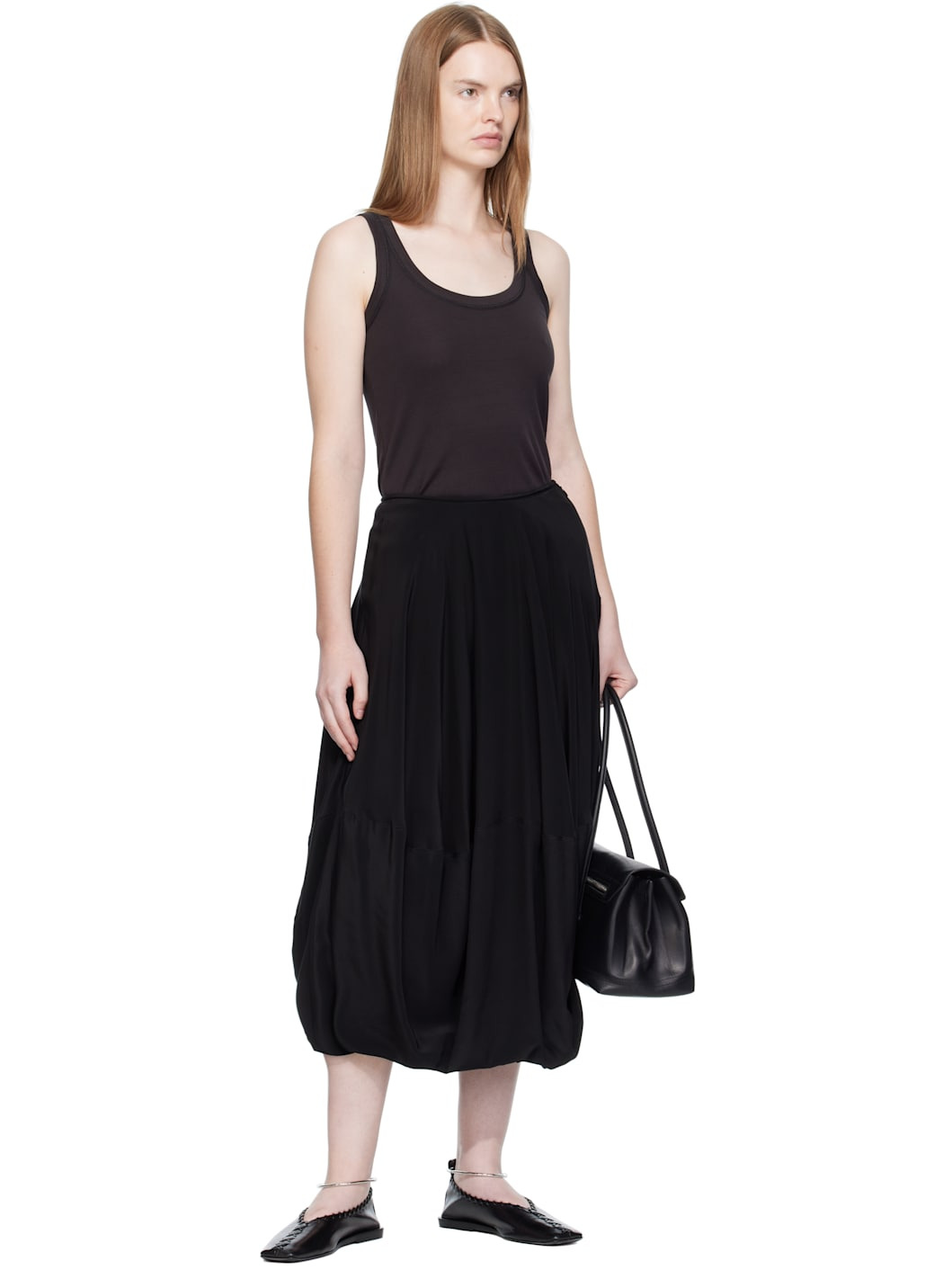 Black Rib Tank Top - 5