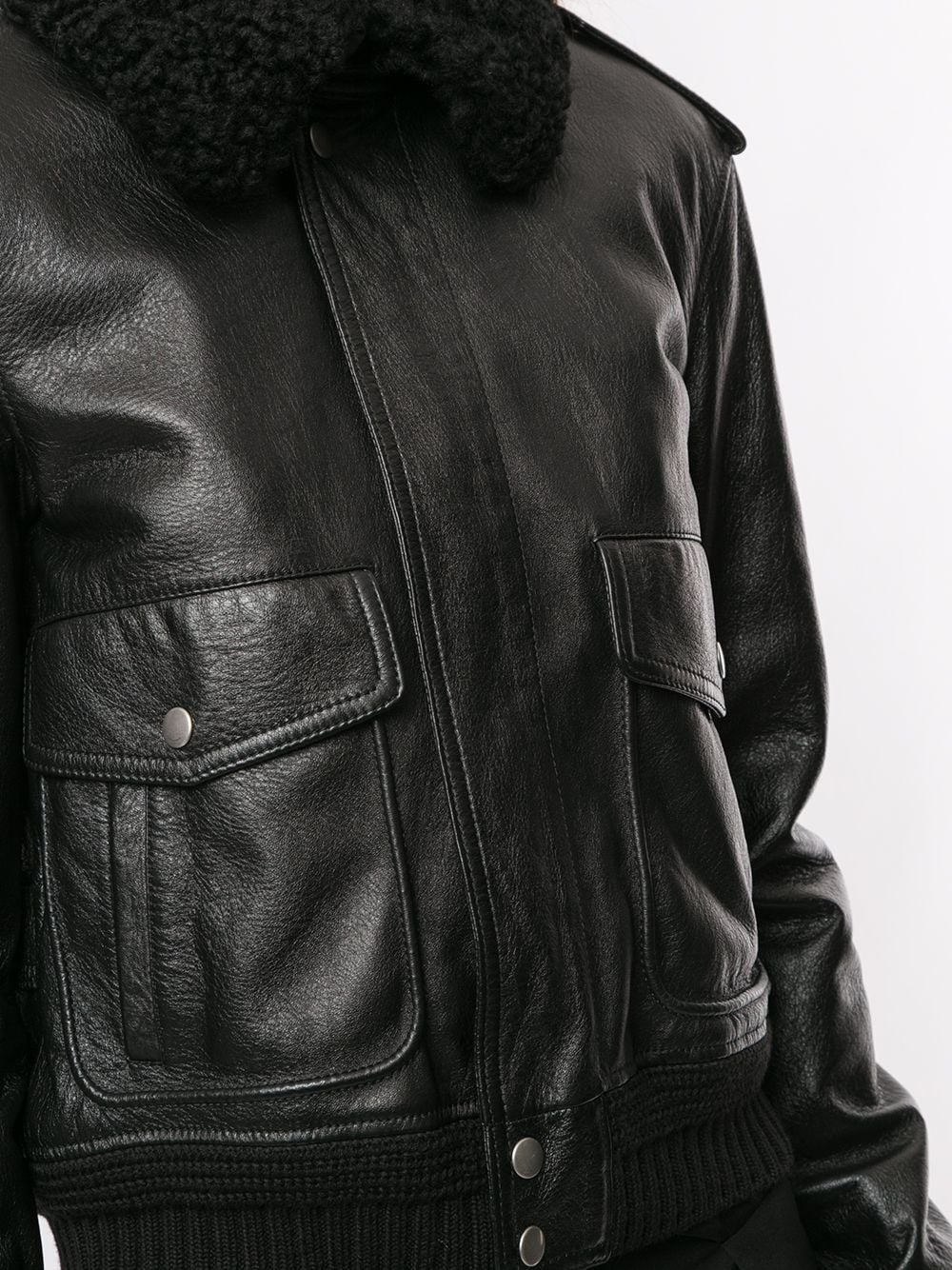 leather bomber jacket - 5