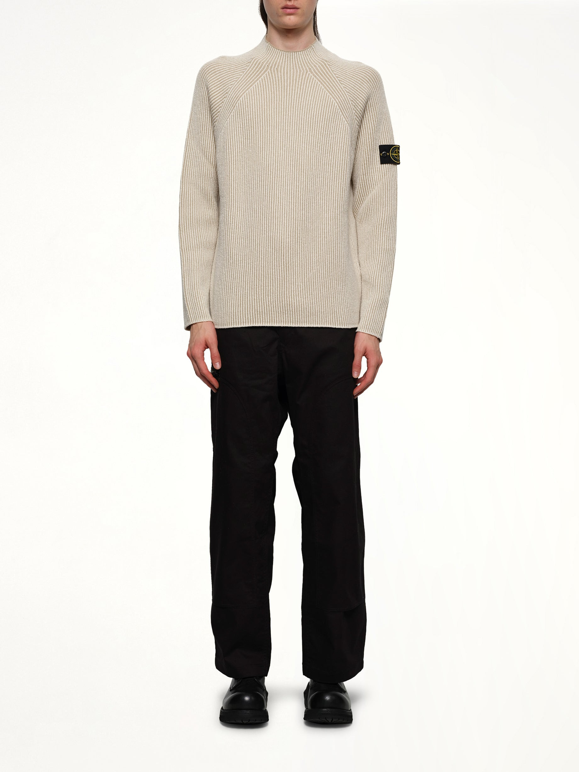 510002 Wool Crew Neck Sweater in Ivory - 7