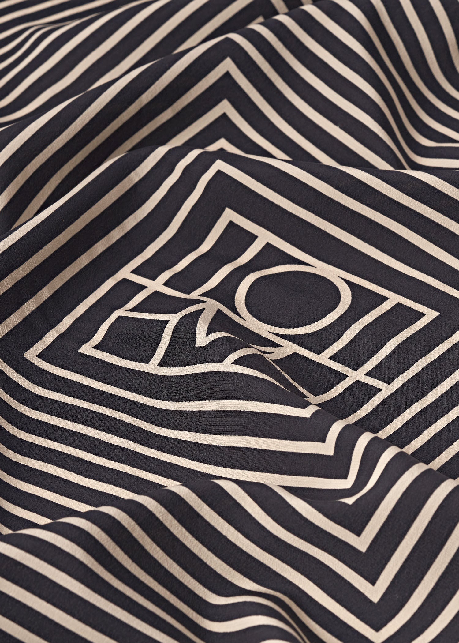 Signature monogram silk blanket scarf black - 5