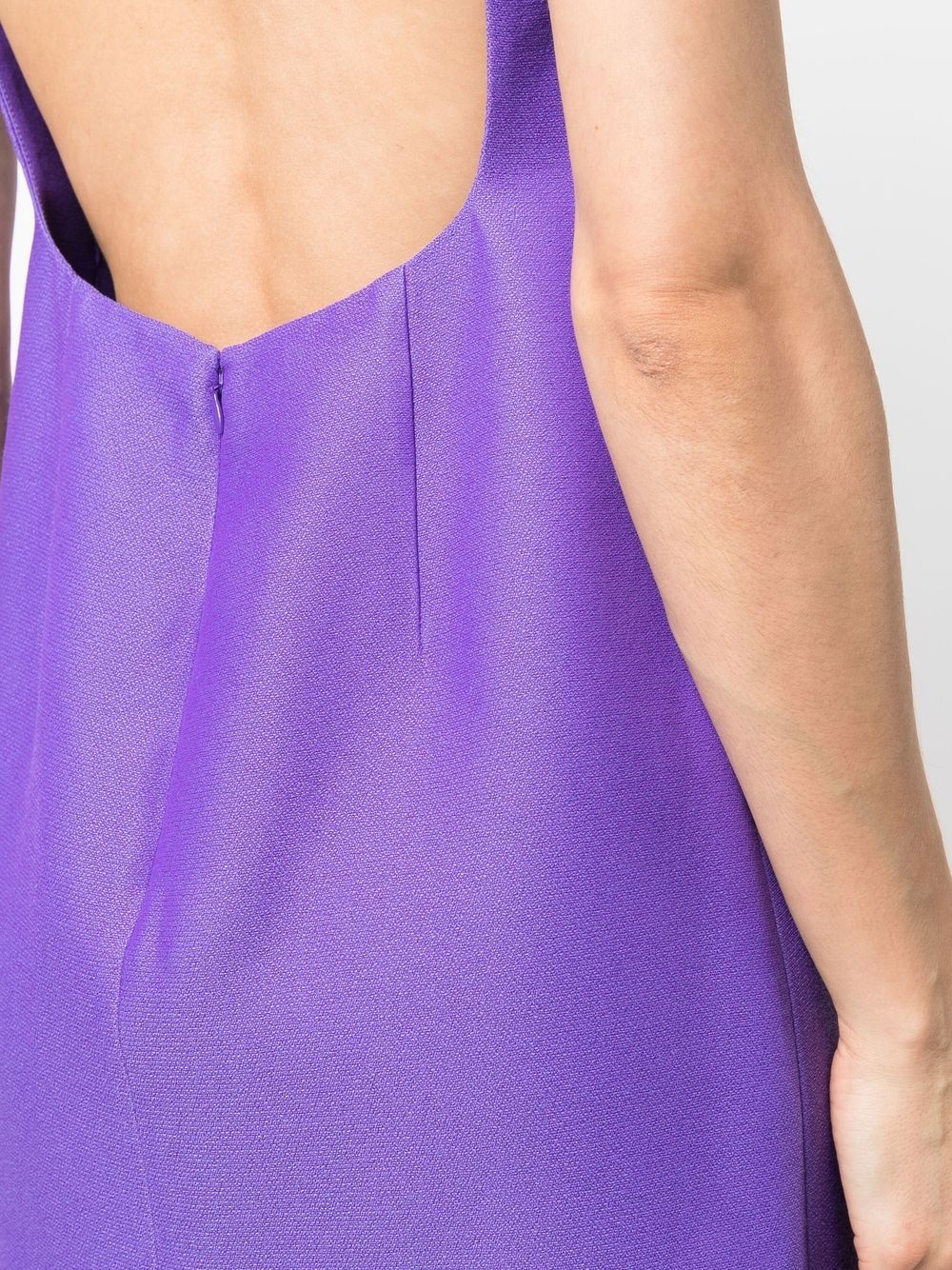 sleeveless open-back mini shift dress - 5