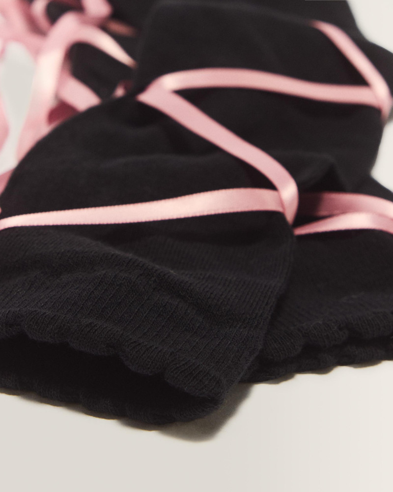 Long Lace Up Socks Organic Cotton Blend Socks 4