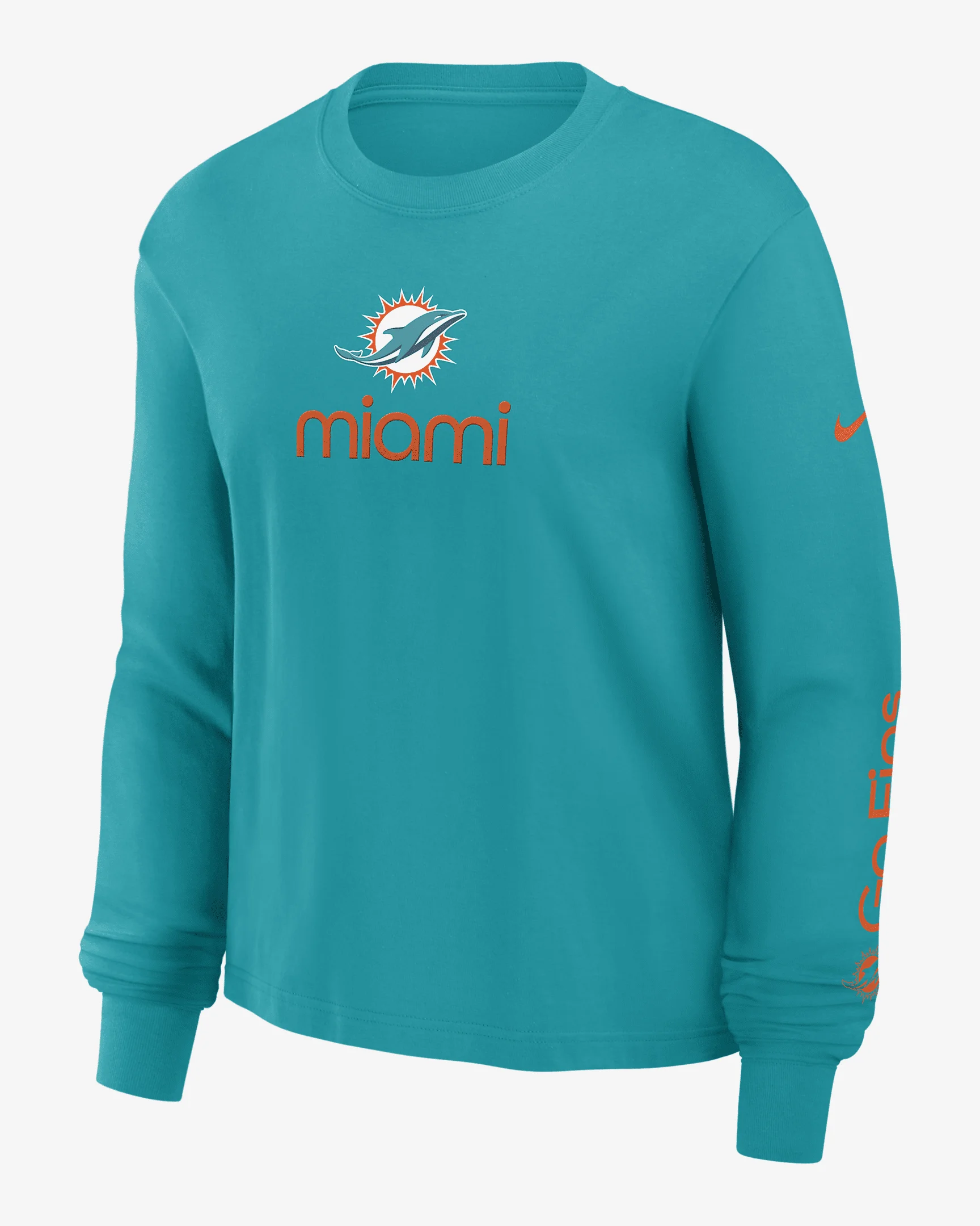 Miami Dolphins Boxy Women's Nike NFL Long-Sleeve T-Shirt - 1
