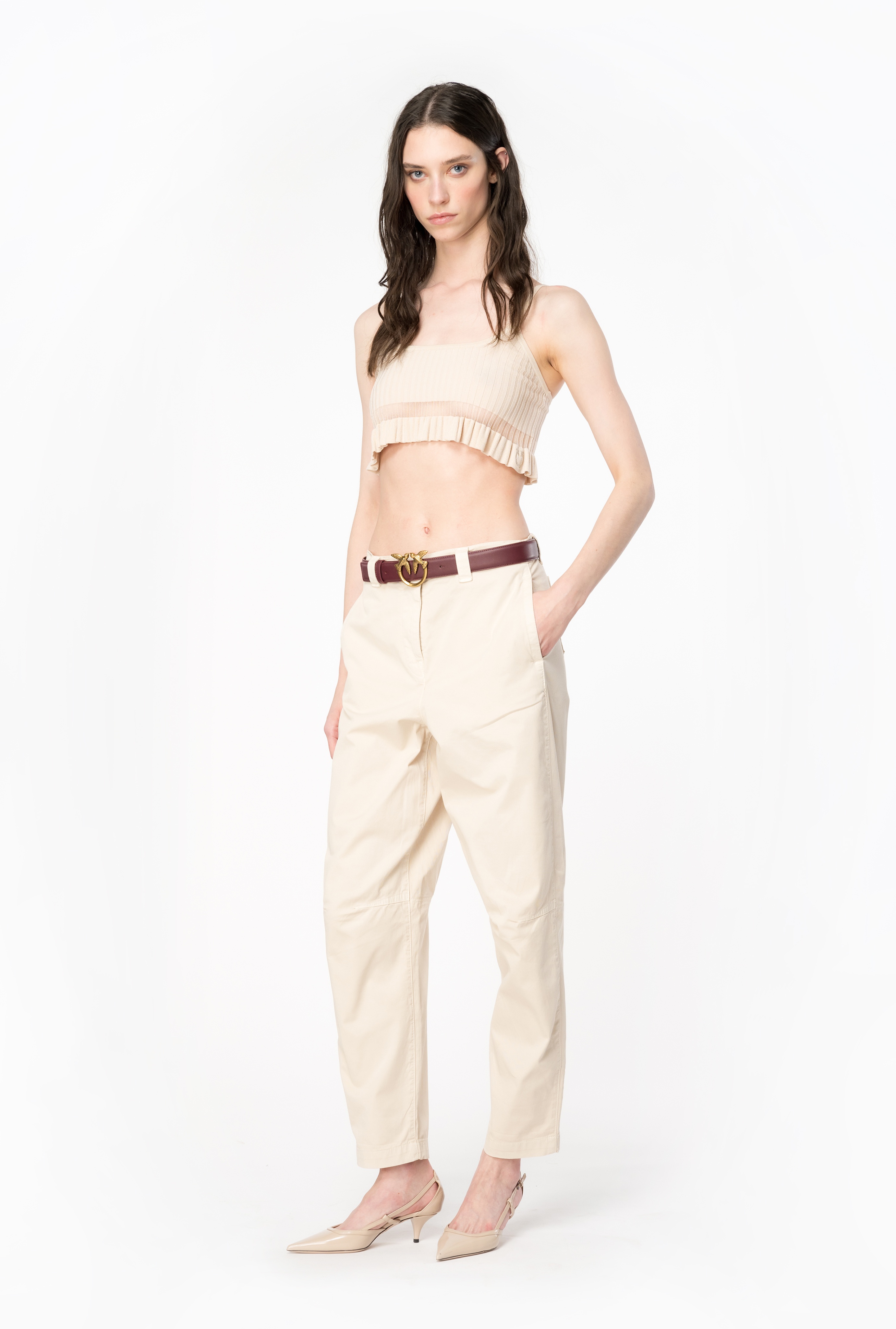 CAVALRY FABRIC CARROT TROUSERS - 3