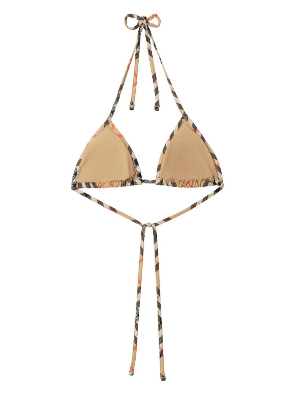 check-pattern bikini top - 2