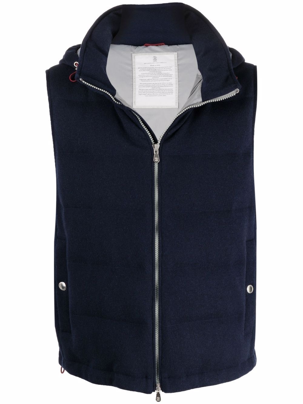 padded down high-neck gilet - 1