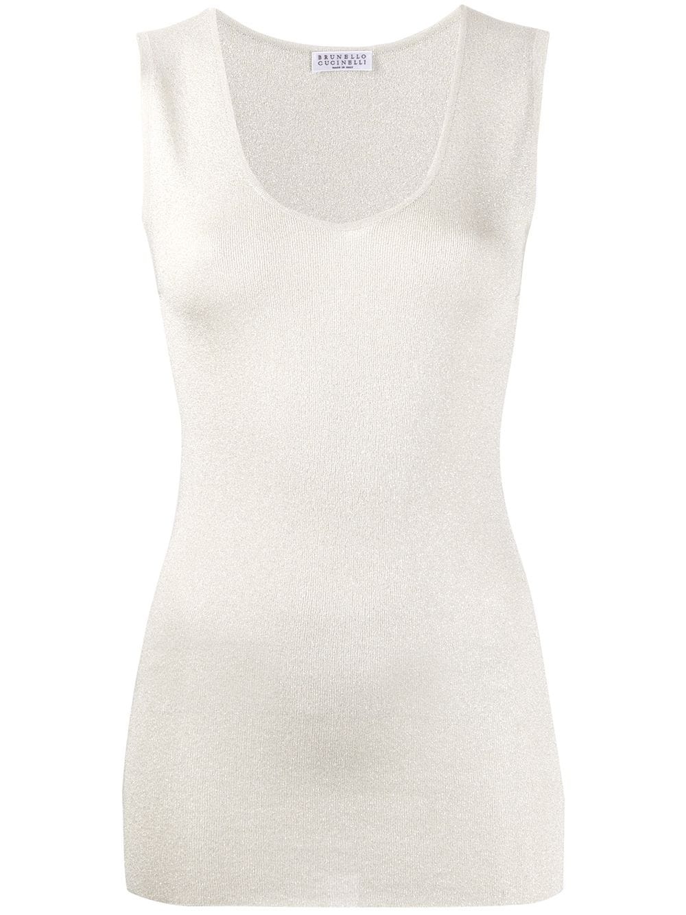 scoop neck tank top - 1