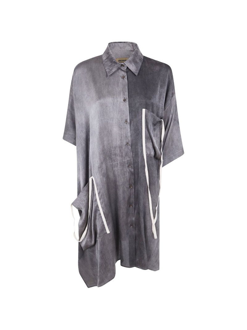 asymmetric tape-detail shirt 1