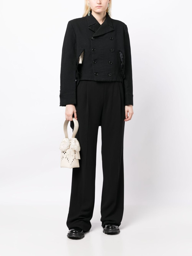 Comme des Garçons Comme des Garçons ripped double-breasted blazer outlook