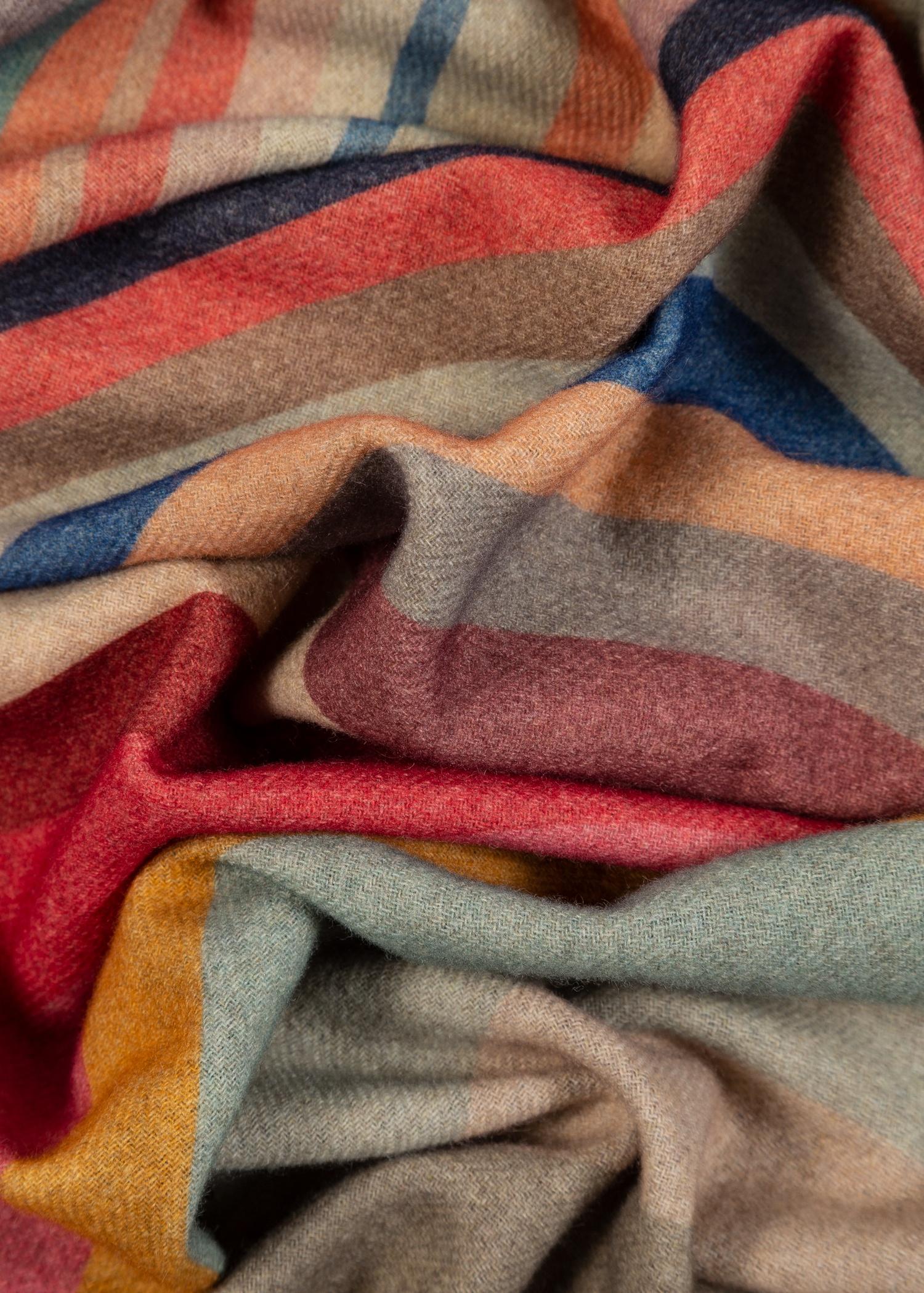 Wool-Cashmere 'Swirl' Stripe Scarf - 4