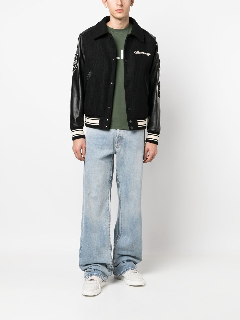 embroidered letterman jacket - 2