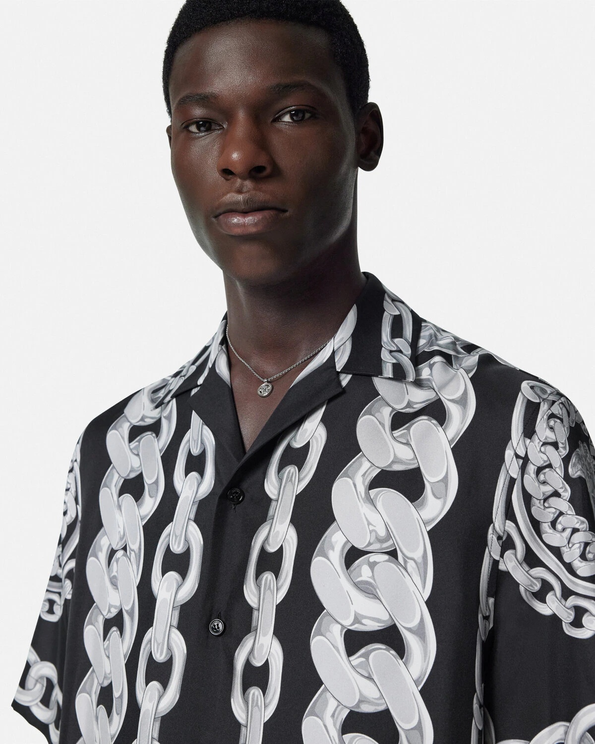 Medusa Chains Silk Shirt - 3
