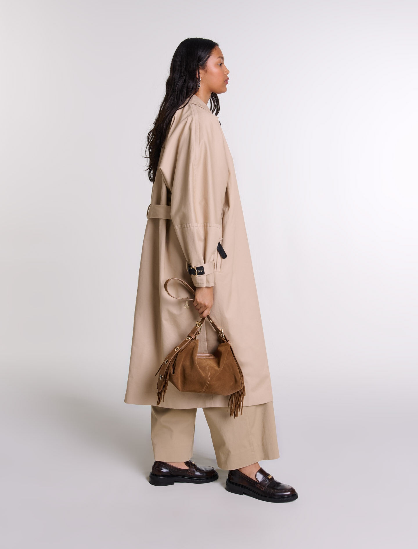 maje Long trench coat | REVERSIBLE