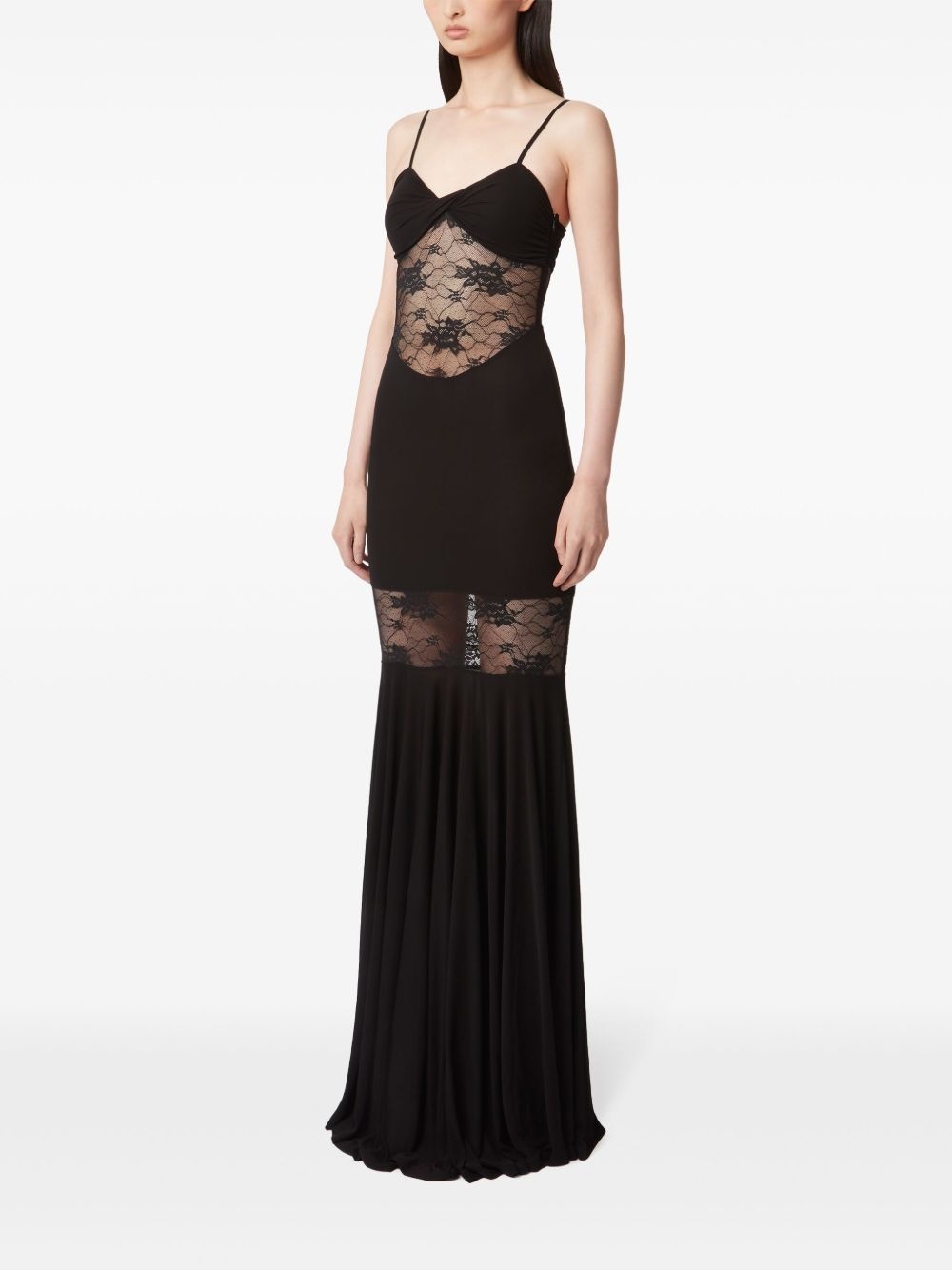 lace-detailing maxi dress - 3