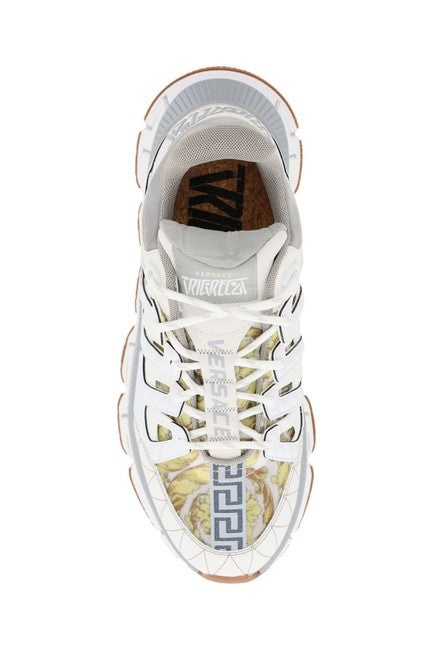 VERSACE White/Grey/Gold Trigreca Sneakers - 2