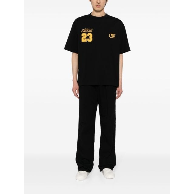 Tシャツ・カットソー Off-White OMAA120S24JER008 OW 23 SKATE S/S TEE T-shirt Off-White OW 23 Skate Black T Shirt | OMAA120S24JER008