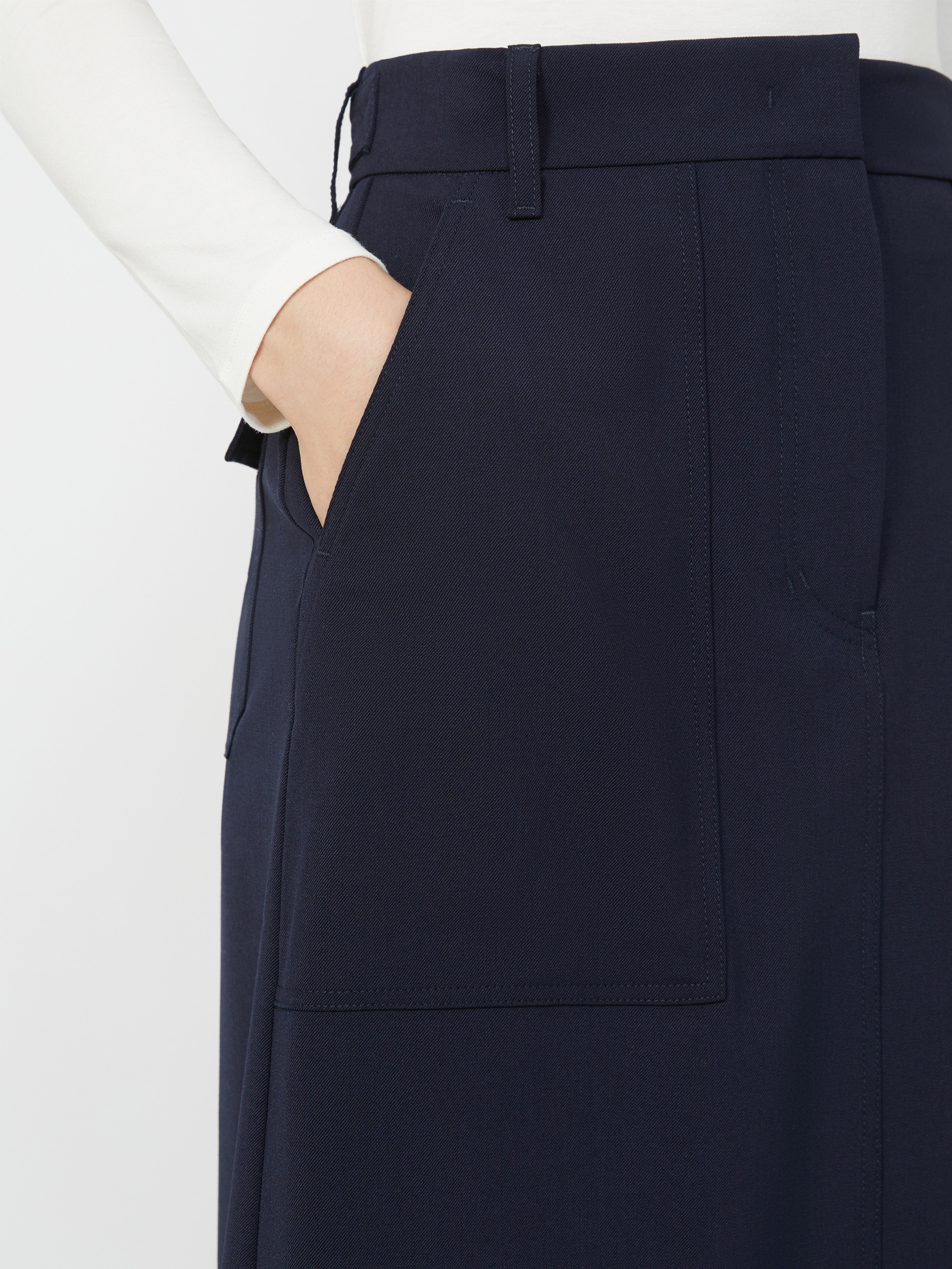 ALLER Long wool blend skirt - 5