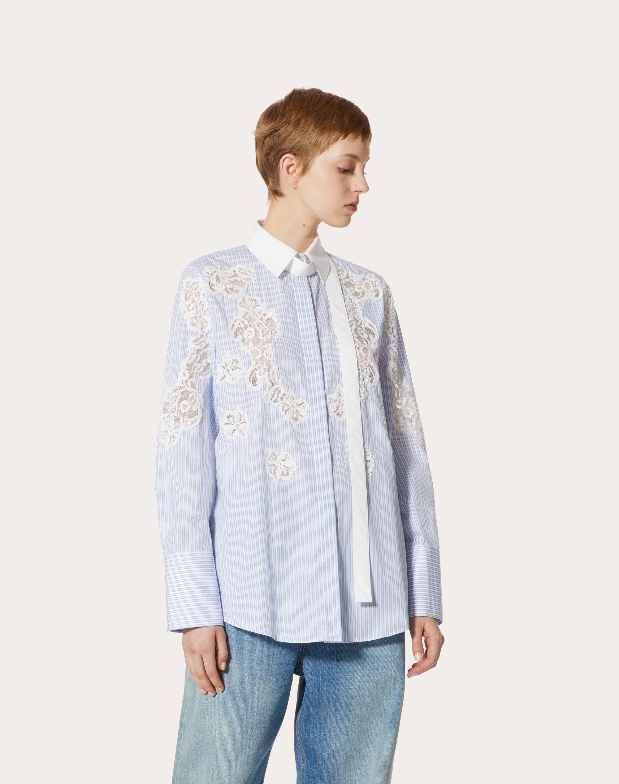 DOUBLE STRIPE EMBROIDERED SHIRT - 3