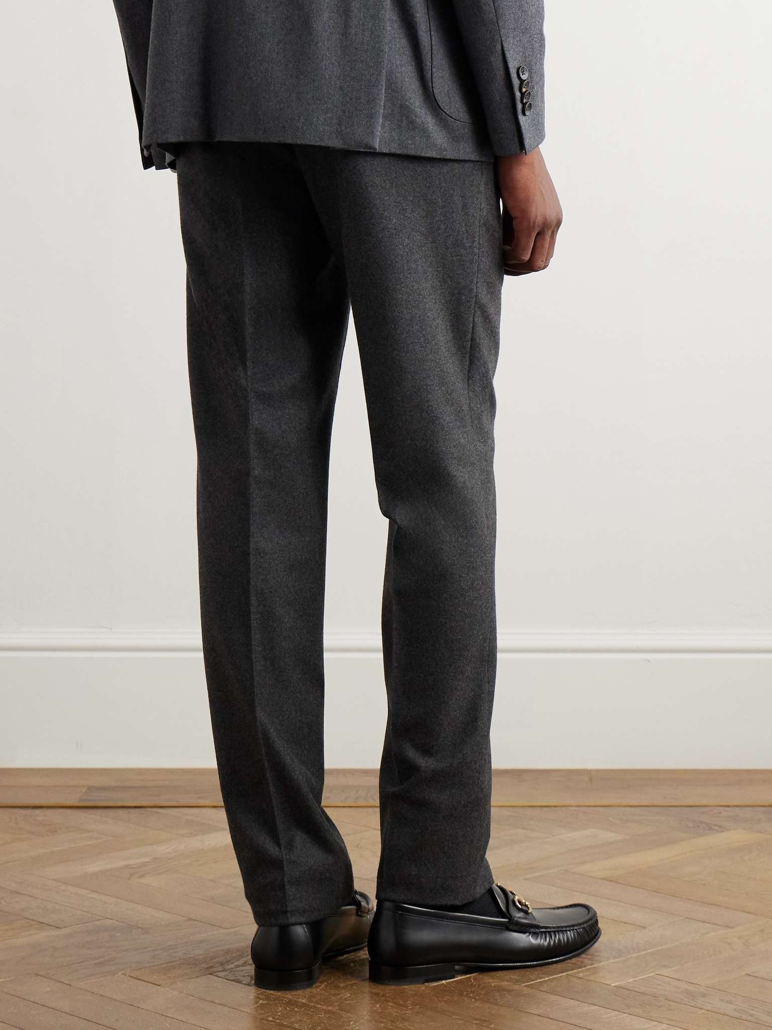 Gregory Straight-Leg Wool-Flannel Trousers - 4