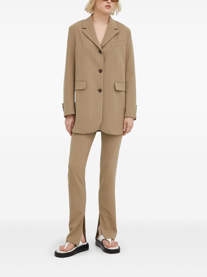 pinstripe single-breasted blazer 1