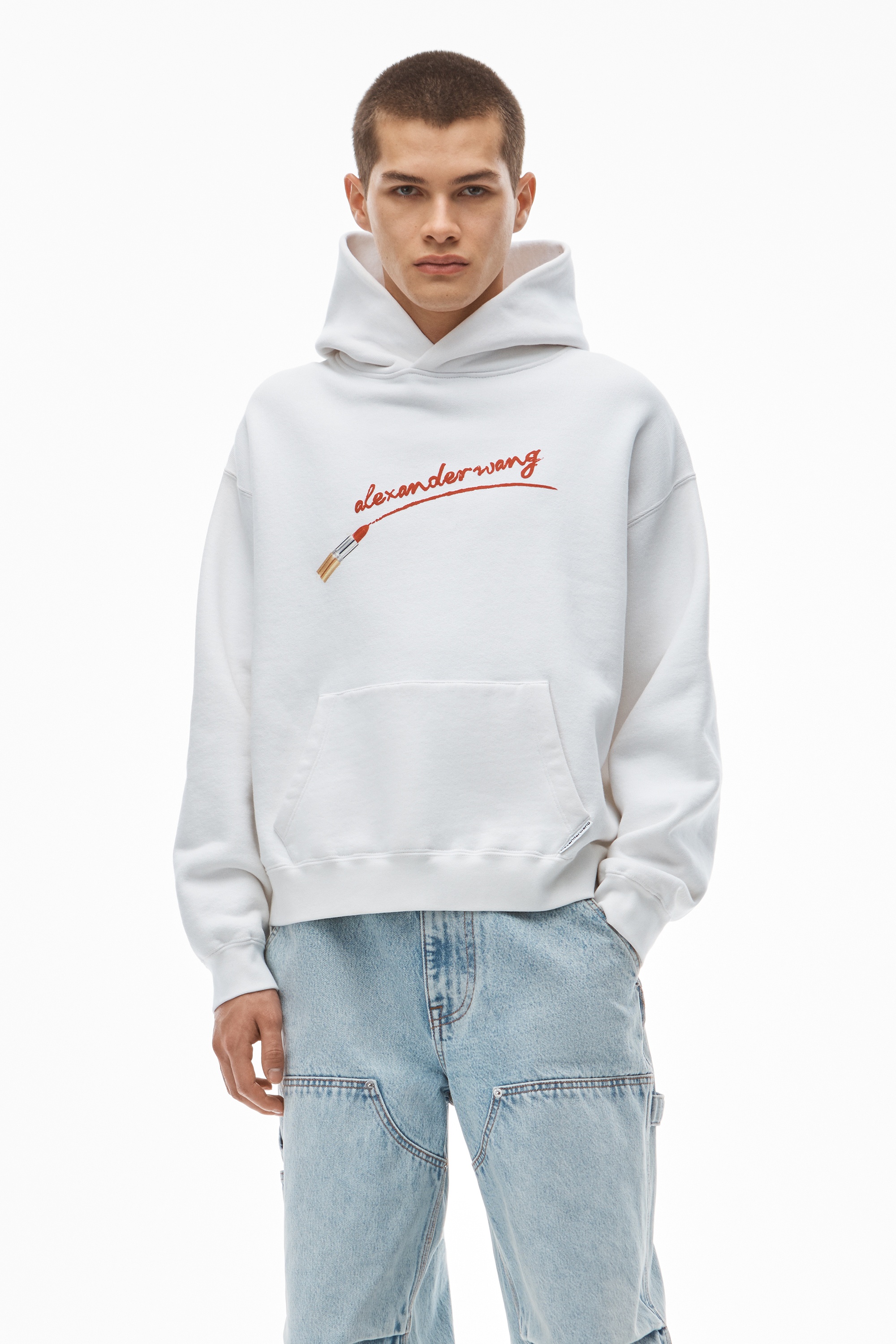 HOODIE WITH LIPSTICK GRAPHIC IN TERRY - 3