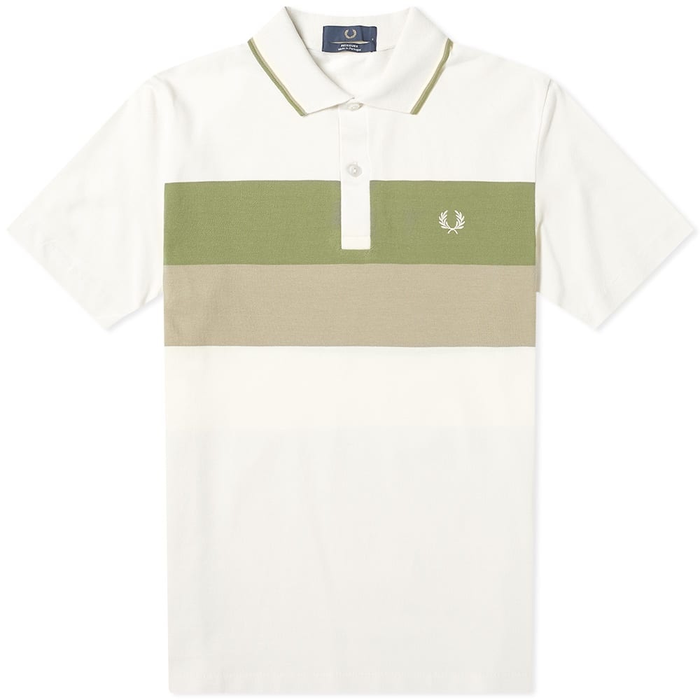 Fred Perry Reissues Striped Mesh Panel Tennis Polo - 1