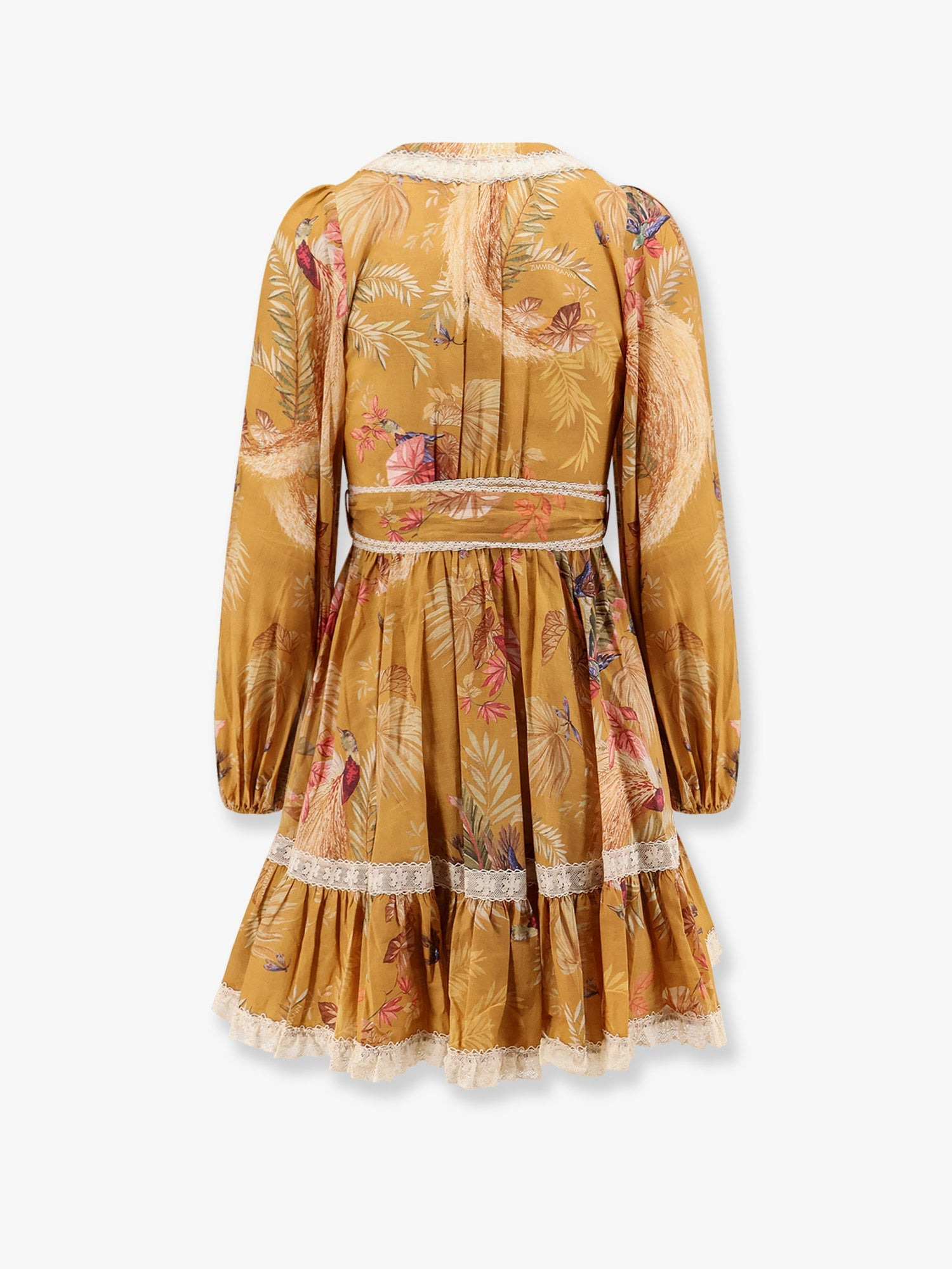 Zimmermann Frill Cotton Short Dress With Floral Print - 4