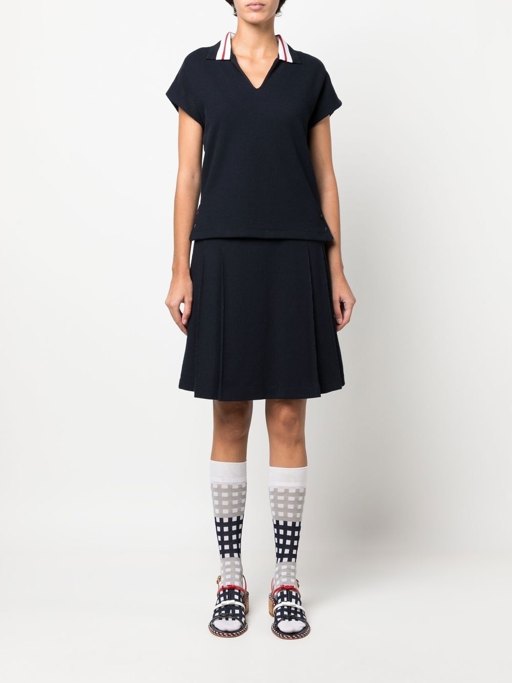 cricket stripe polo shirt - 2