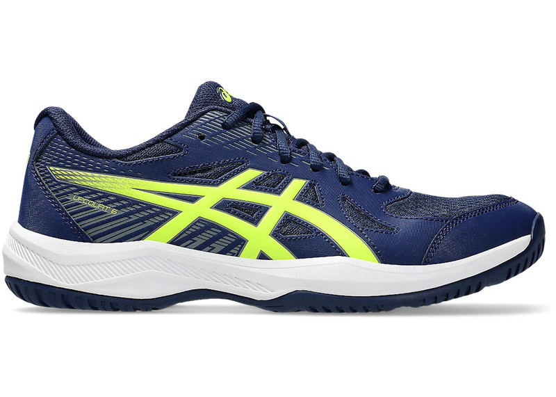 ASICS Upcourt 6 Blue Expanse Safety Yellow 1