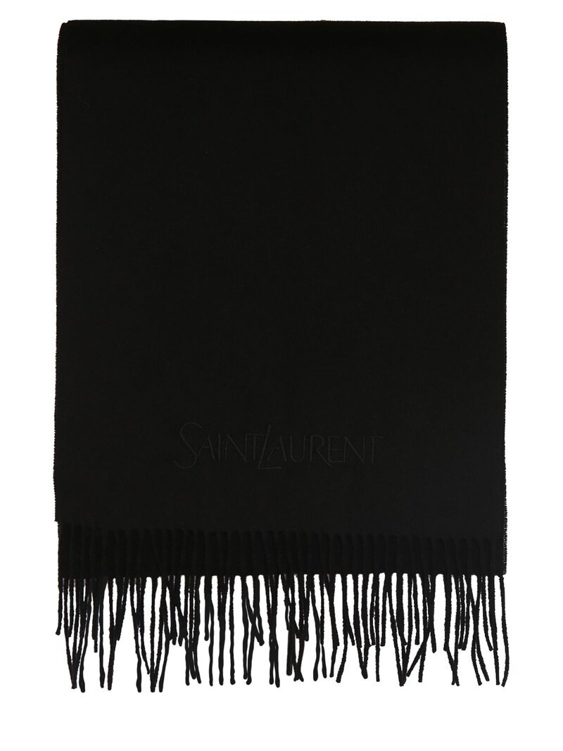 Saint Laurent embroidered cashmere scarf - 2