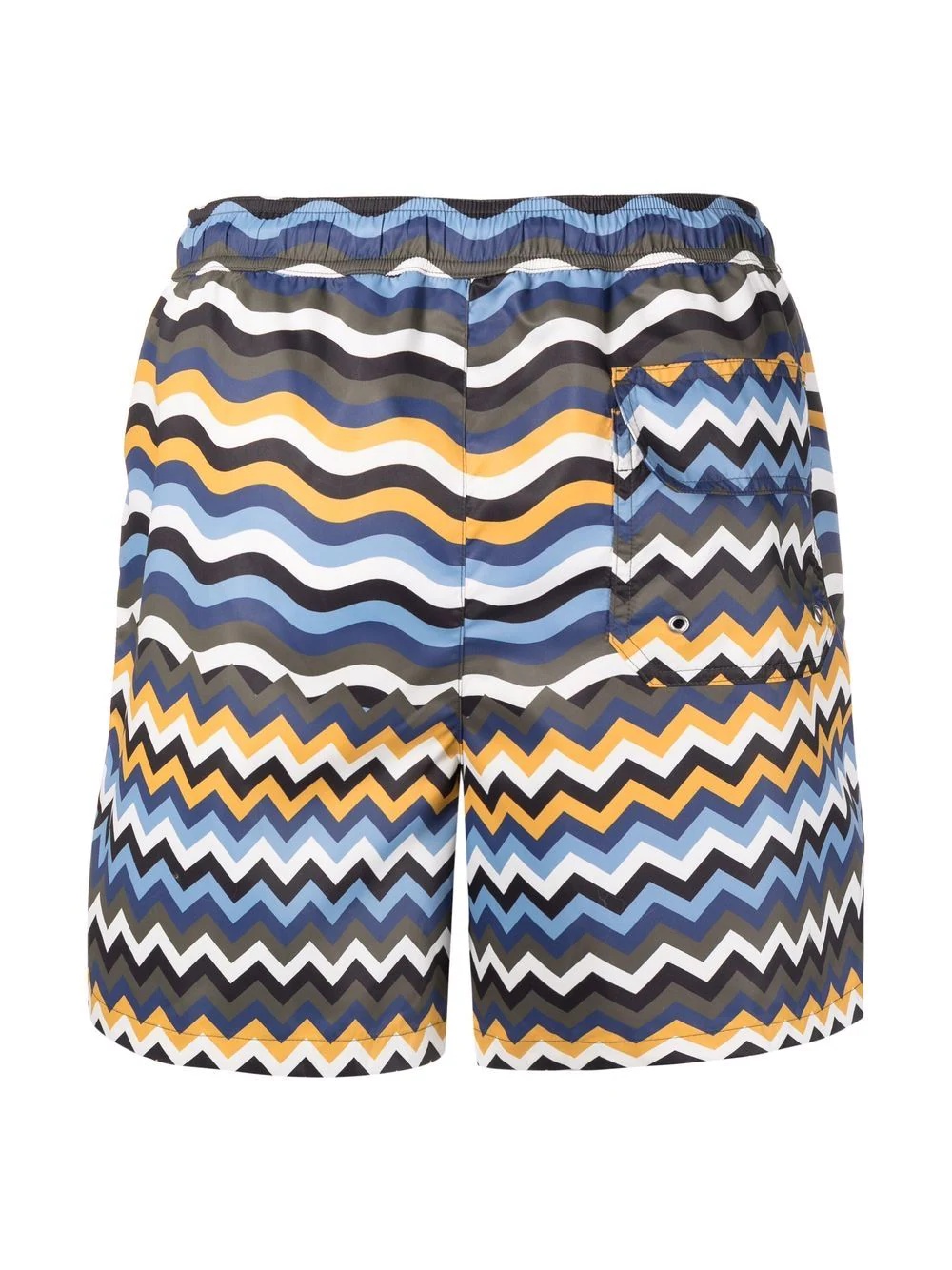 zigzag-print swim shorts - 2