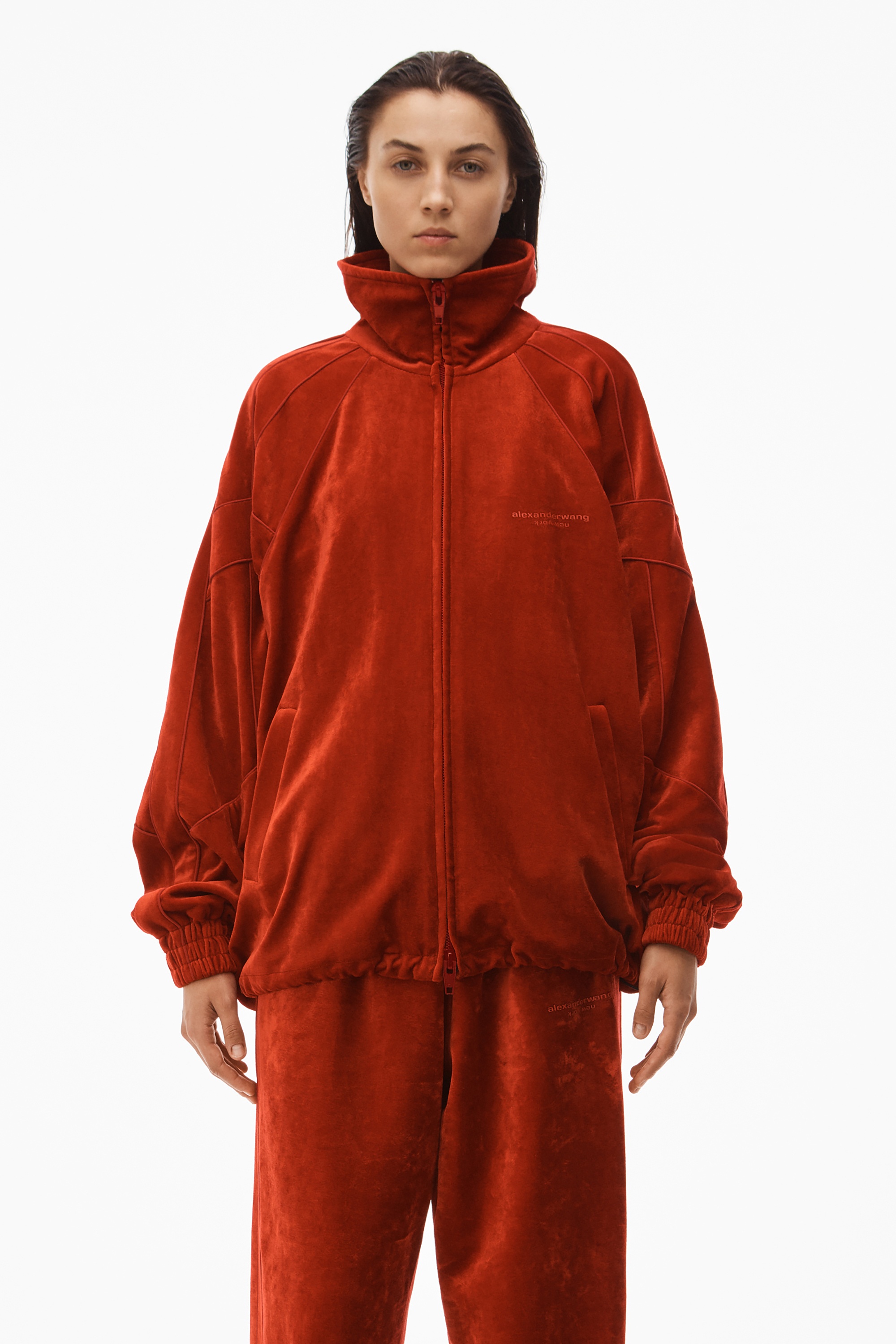 TRACK JACKET IN CRUSHED VELOUR - 2